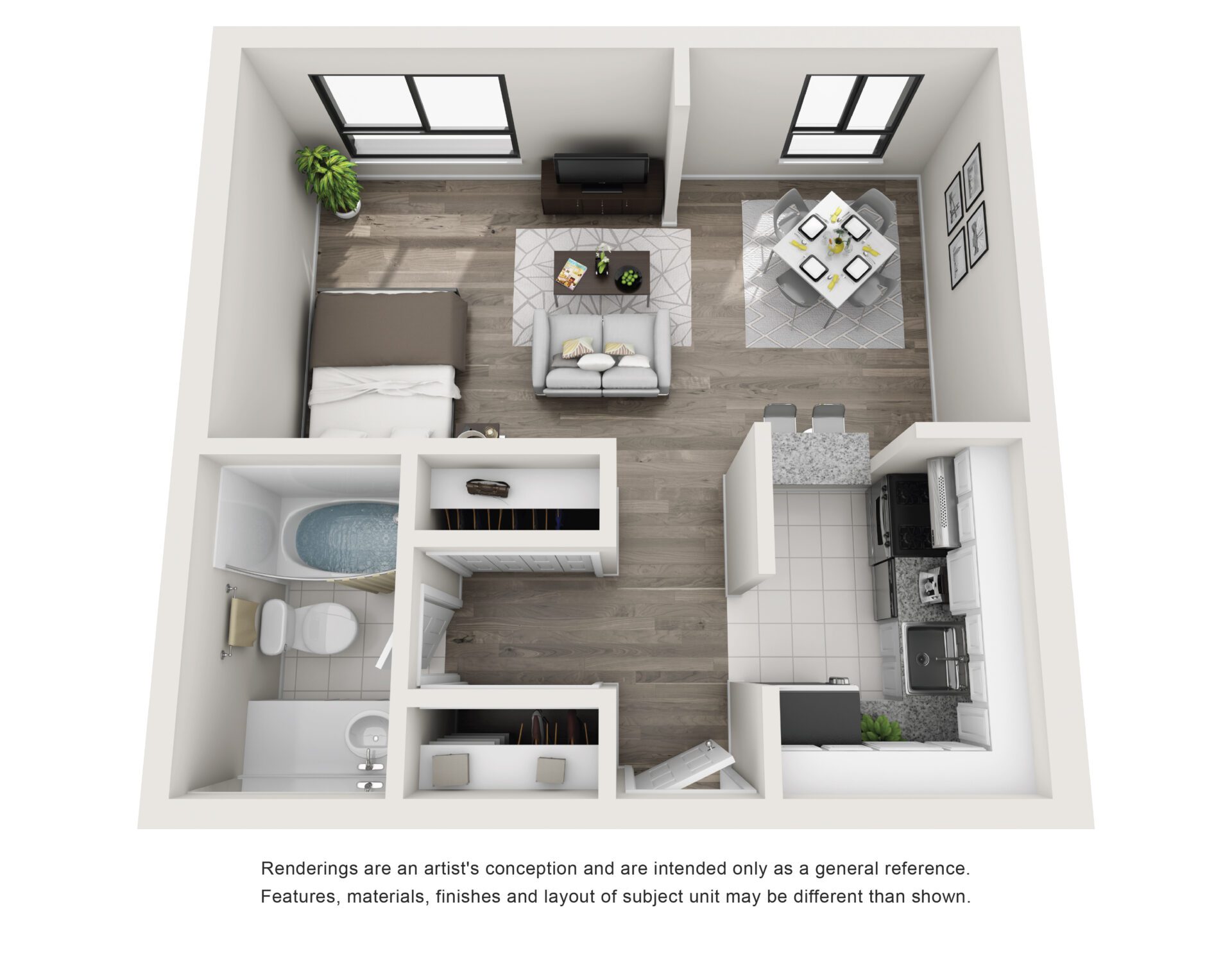 Luxury Studio Apartment Cityside Apartments Huntington Metro in Virginia