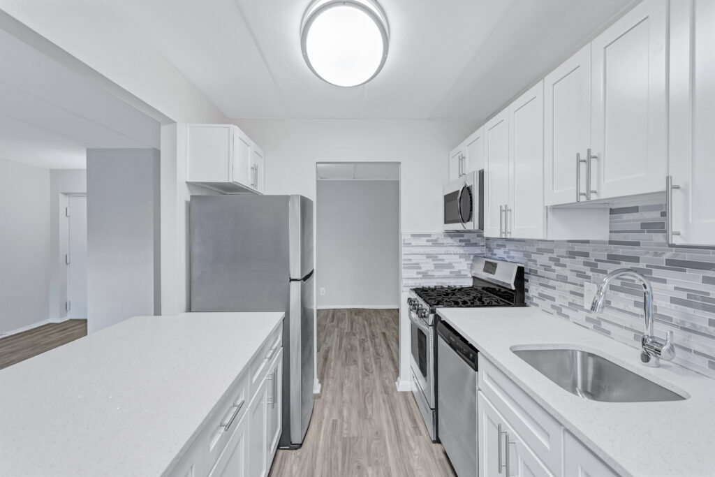 Luxury apartment interior design with modern furniture