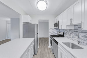 Luxury apartment interior design with modern furniture